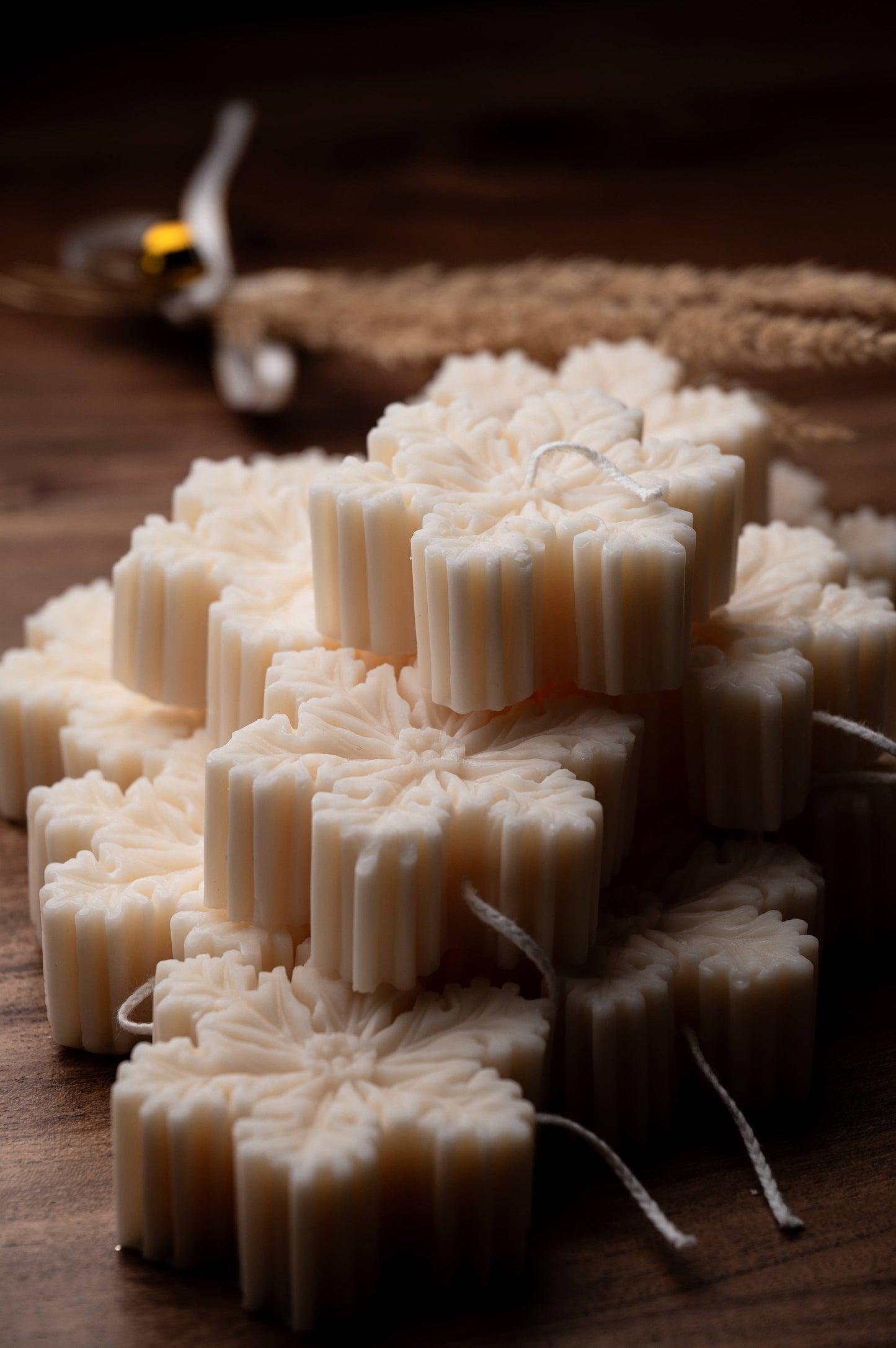 Snowflake Christmas Candle - Holiday Decor