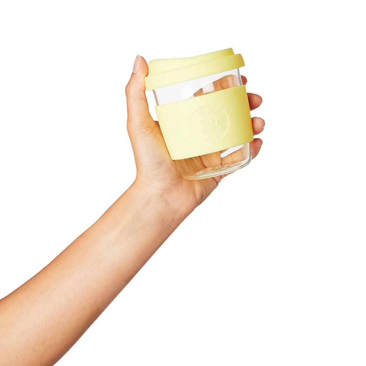 8OZ Yummy Yellow Glass Travel Tumbler