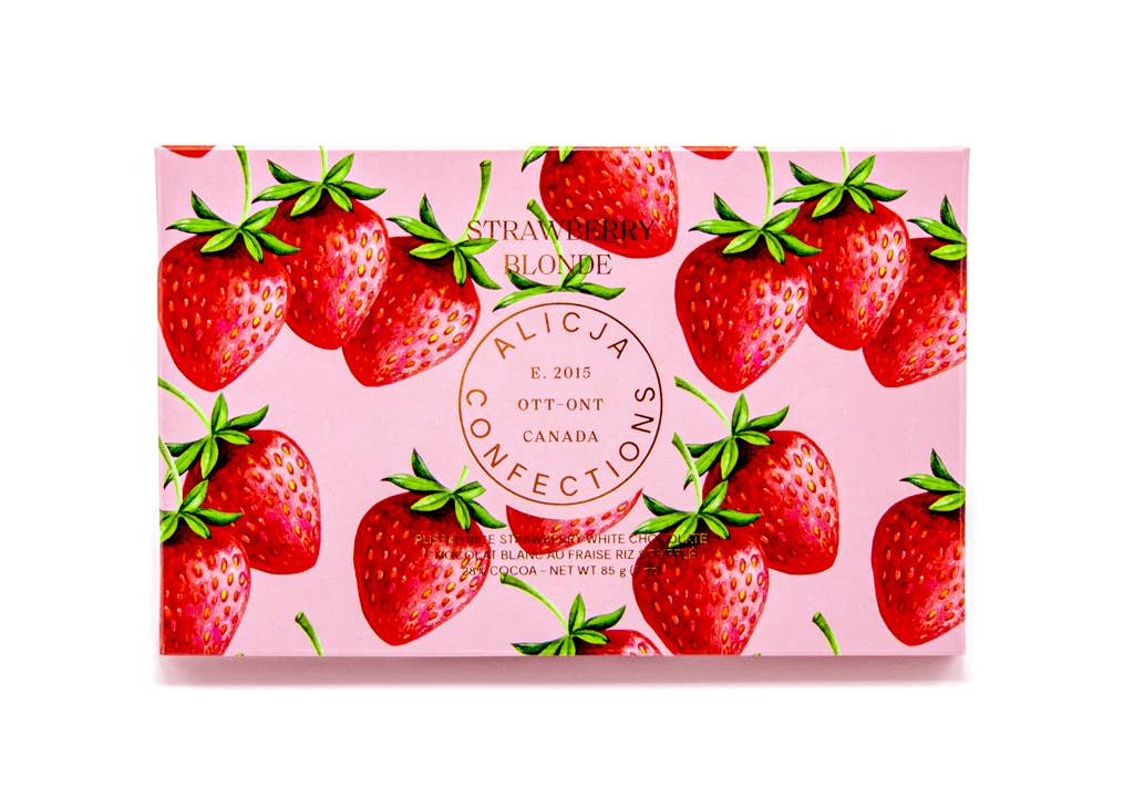 Strawberry Blonde - White Chocolate Bar - Postcard